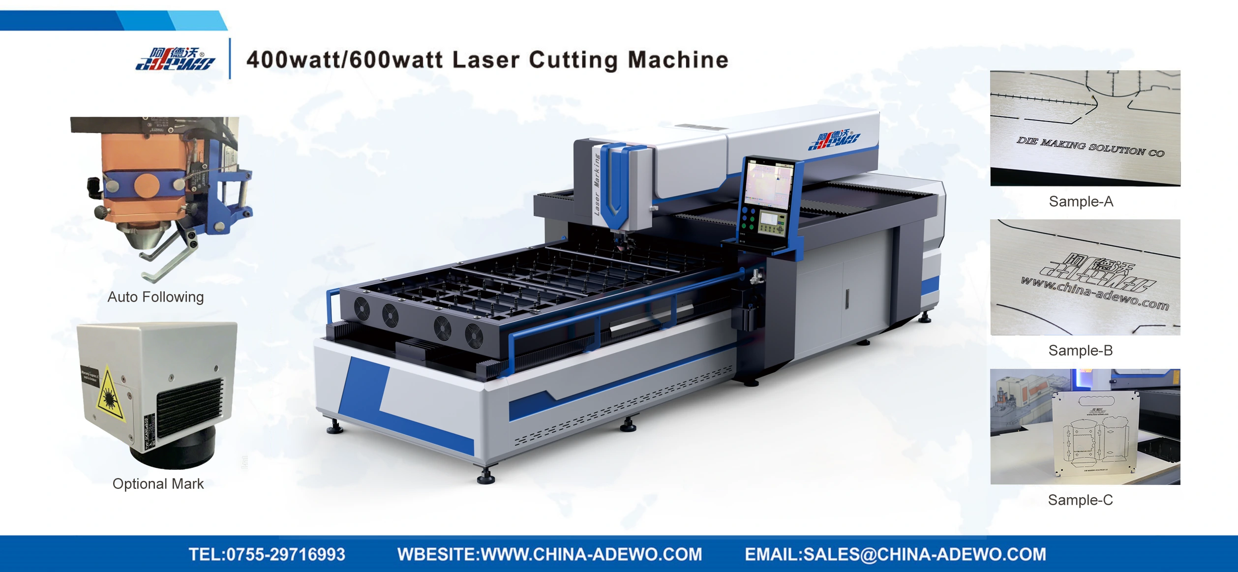 Pengilang mesin pemotong laser 400watt/600watt