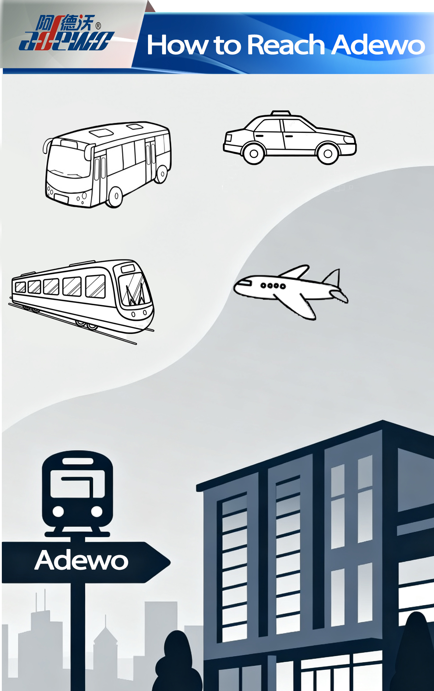 Bagaimana untuk mencapai Adewo?