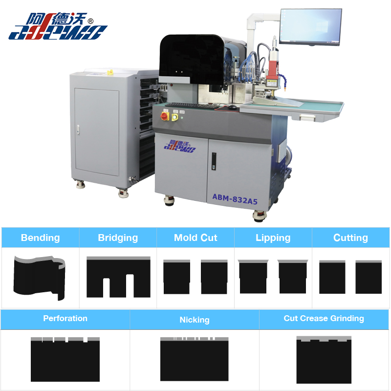 Mesin Cut Crease Die Auto Bender untuk Kadbod